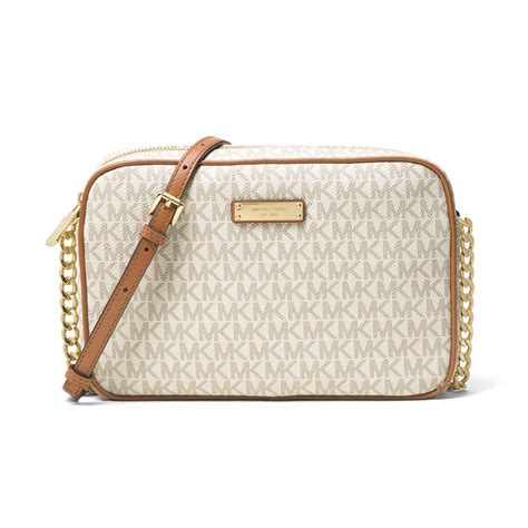 michael kors jet set travel crossbody fawn|mk jet set crossbody vanilla.